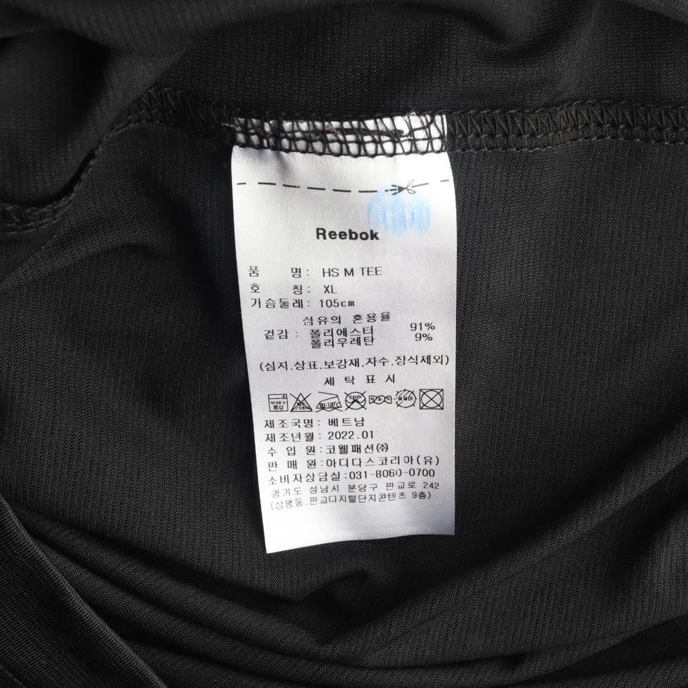 리복 블랙 반팔 라운드 티셔츠 상세 이미지 6