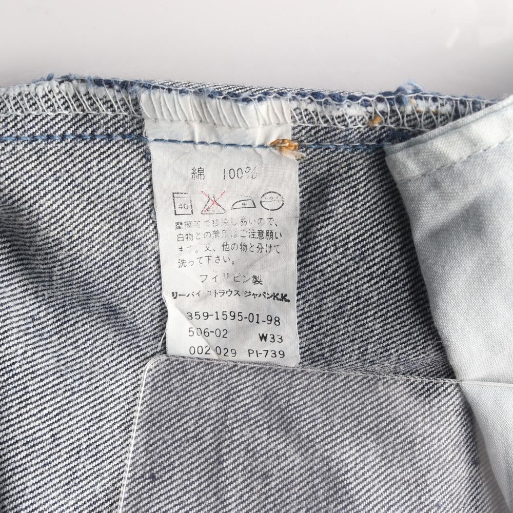 리바이스506 네이비 진청 데님 청바지 이미지 5
