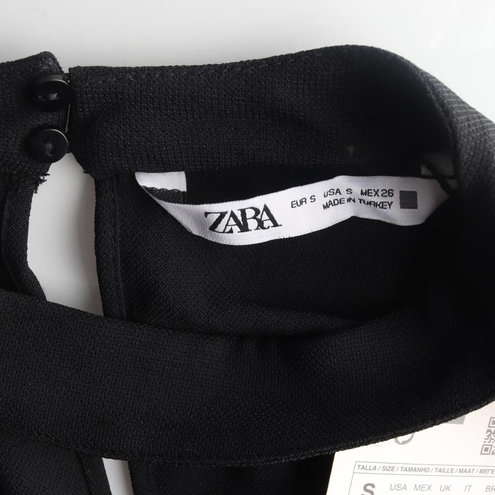 자라 블랙 셔링 칵테일드레스 상세 이미지 5