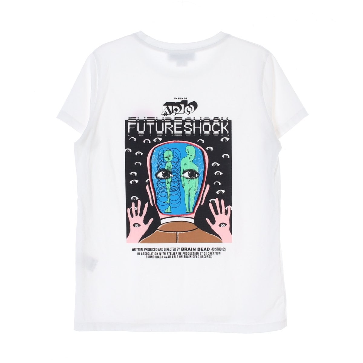 아페쎄A.P.C. x Brain Dead 화이트 반팔 라운드 티셔츠 상세 이미지 4