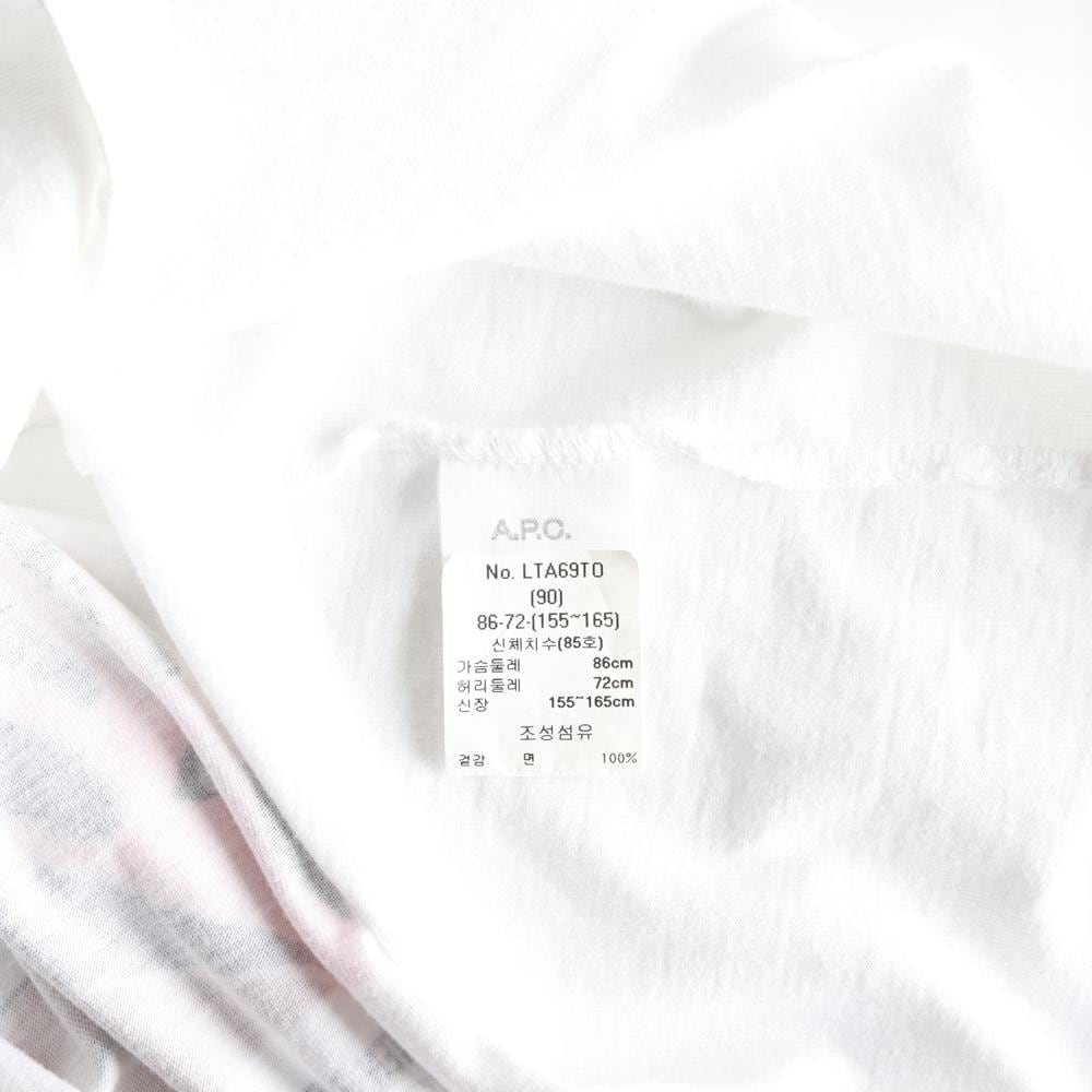 아페쎄A.P.C. x Brain Dead 화이트 반팔 라운드 티셔츠 상세 이미지 6