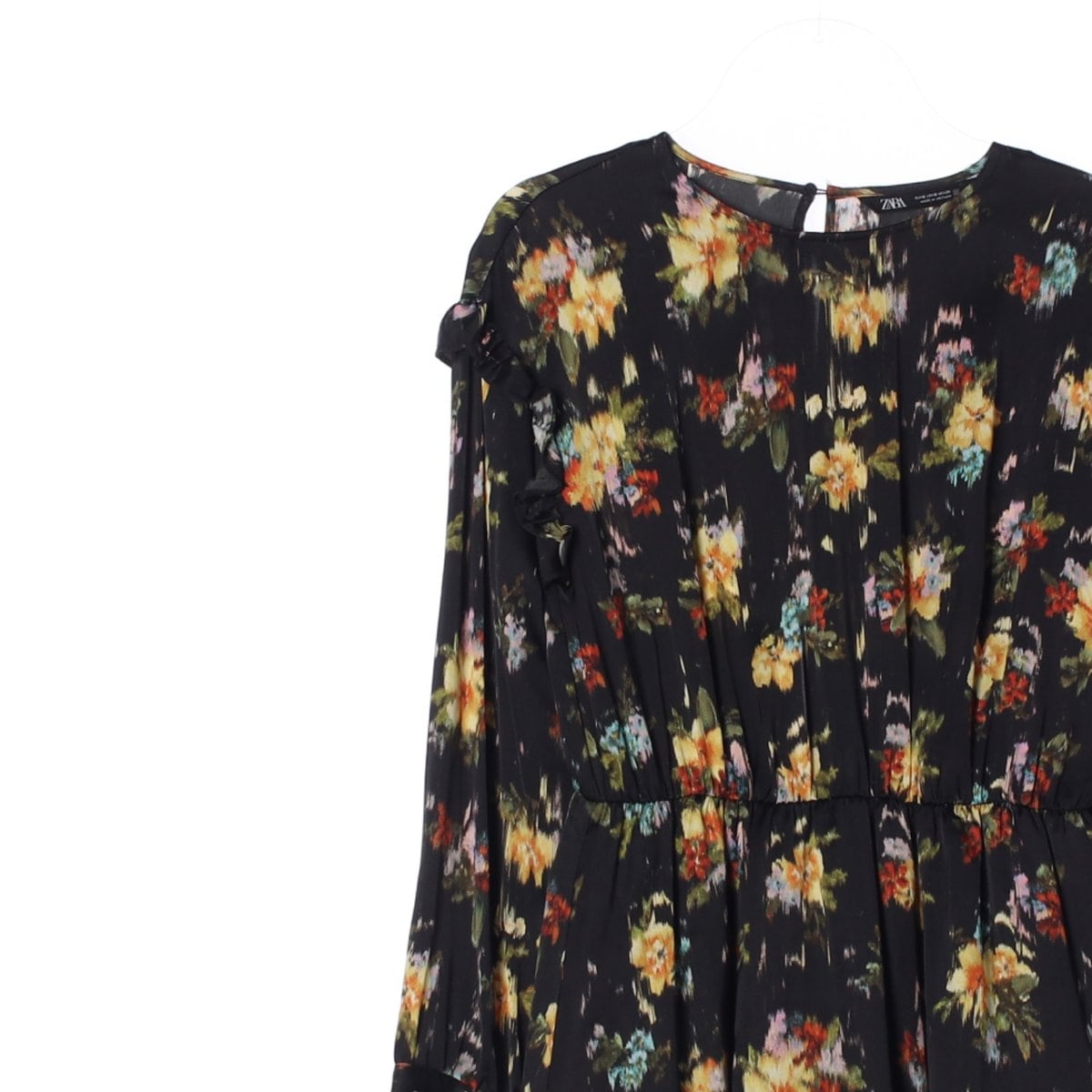 자라 블랙 플라워 튜닉원피스 상세 이미지 2