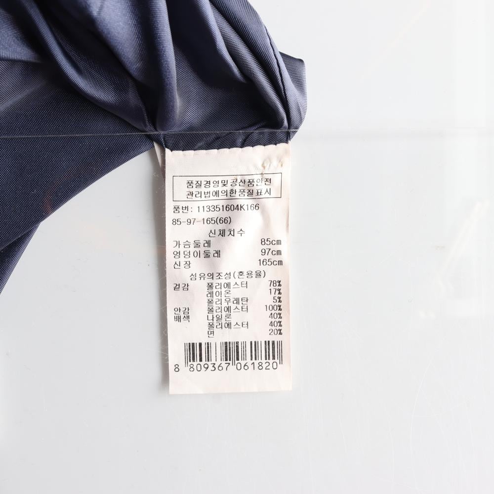VOV보브 블랙 지퍼 싱글 롱 재킷 상세 이미지 7