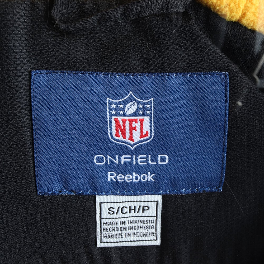 리복NFL 노랑 플리스 안감 블랙 후드 집업재킷 상세 이미지 6