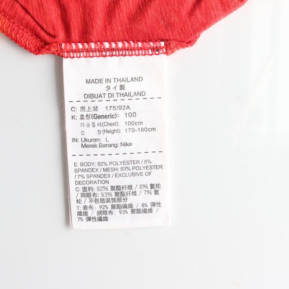 나이키 레드 드라이핏 스포츠 반팔 라운드 티셔츠 상세 이미지 6