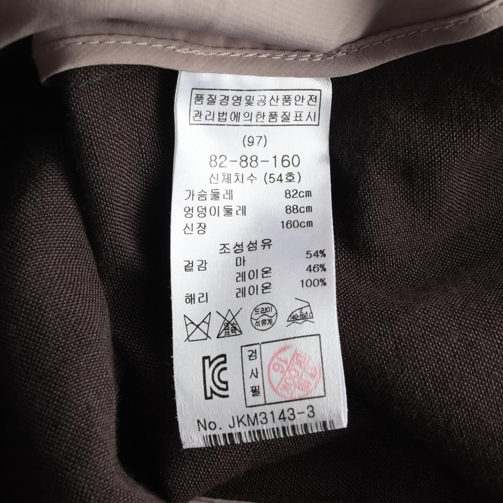 마쥬 린넨 블랙 하이넥 싱글 롱재킷 상세 이미지 7