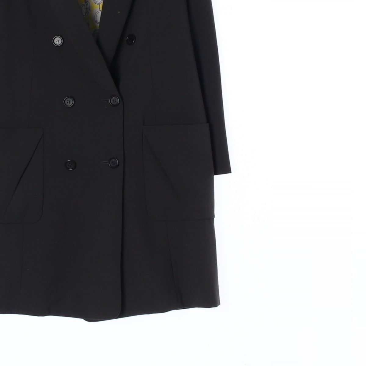 마쥬 블랙 더블 롱 재킷 코트 이미지 3