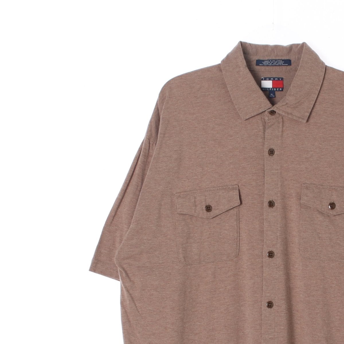타미힐피거 브라운 포켓 코튼 셔츠 티셔츠 상세 이미지 2