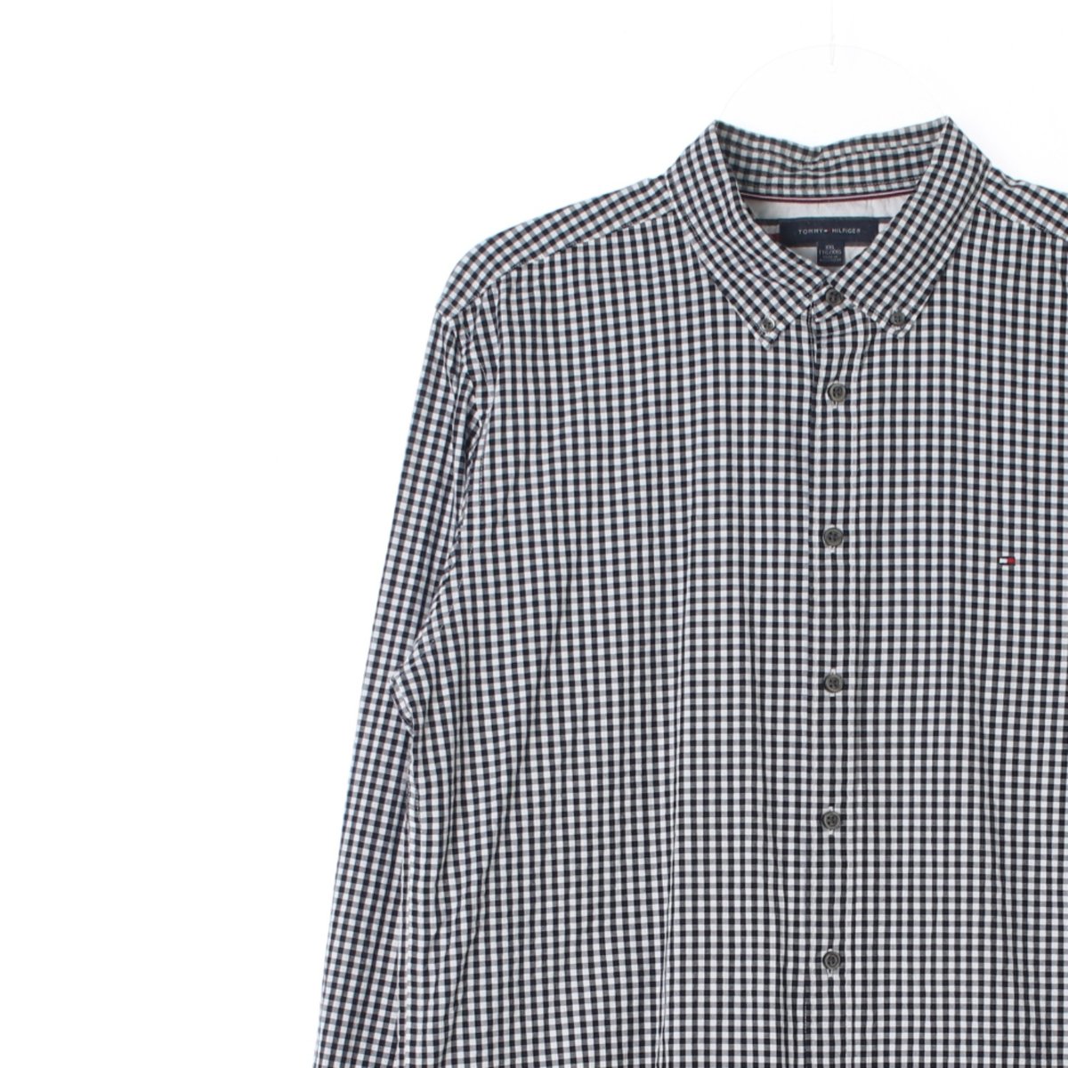 타미힐피거 블랙 깅엄체크 셔츠 이미지 2