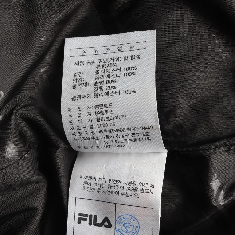 휠라 블랙 구스다운 빅로고 패딩 이미지 7