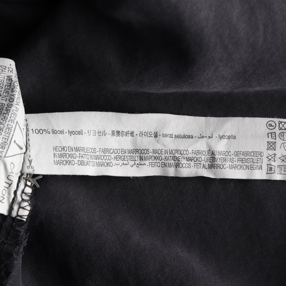 자라 블랙 러플 소매 브이넥 셔츠 미니 원피스 상세 이미지 6