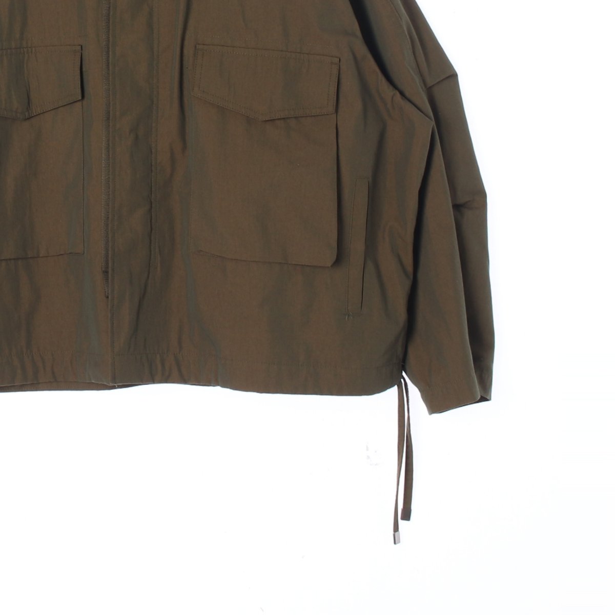 일꼬르소 카키 더블 포켓 오버핏 집업재킷 이미지 3