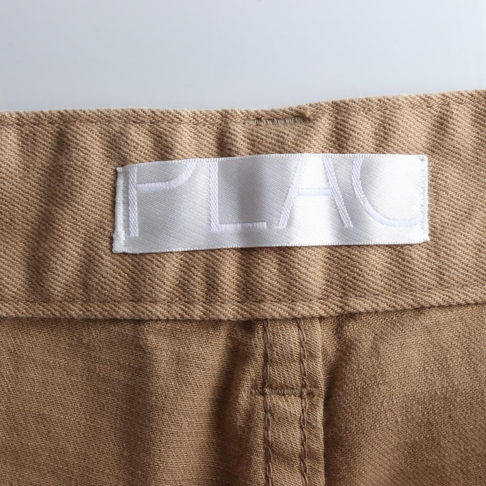 플랙 베이지 코튼 데님 치노팬츠 상세 이미지 5