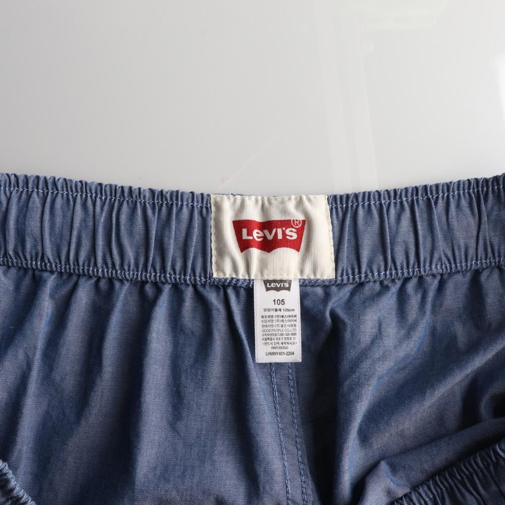 리바이스 블루 데님라이크 밴딩 쇼츠 반바지 스웨트팬츠 상세 이미지 5