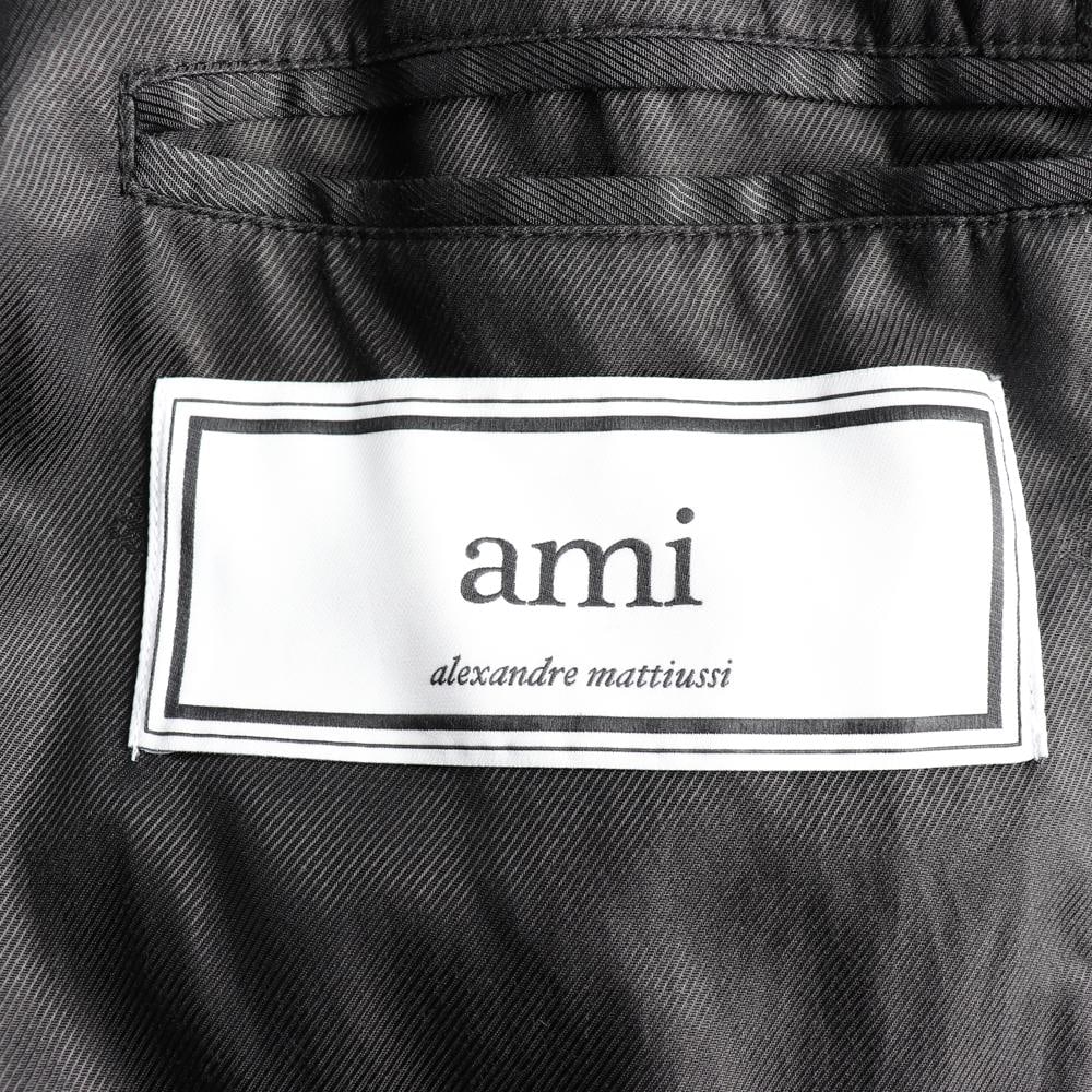 ami아미 블랙 울 롱 싱글 코트 이미지 6
