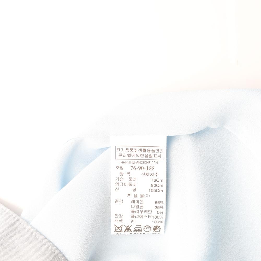 마인 블루그레이 모크넥 반팔 정장 원피스 상세 이미지 6