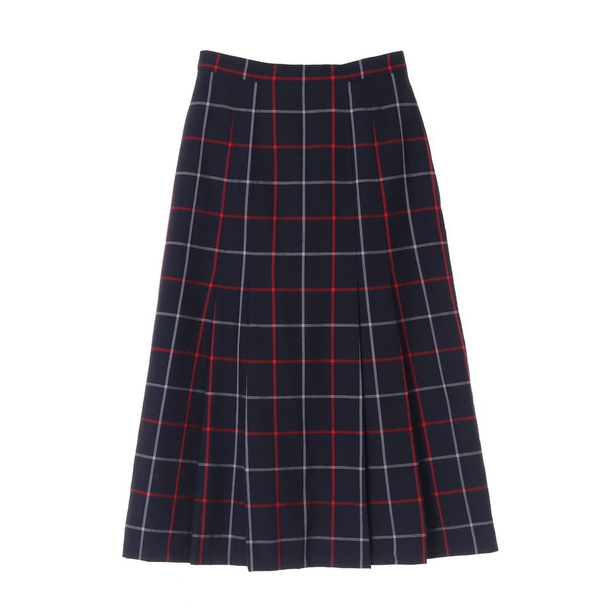 버버리 체크 롱 플리츠 스커트 이미지 1