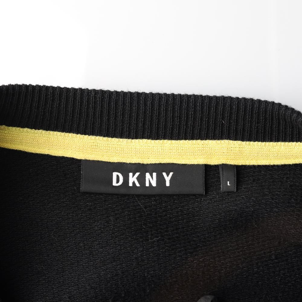 DKNY디케이엔와이 블랙 옐로우 스티치 맨투맨 스웨트셔츠 상세 이미지 5
