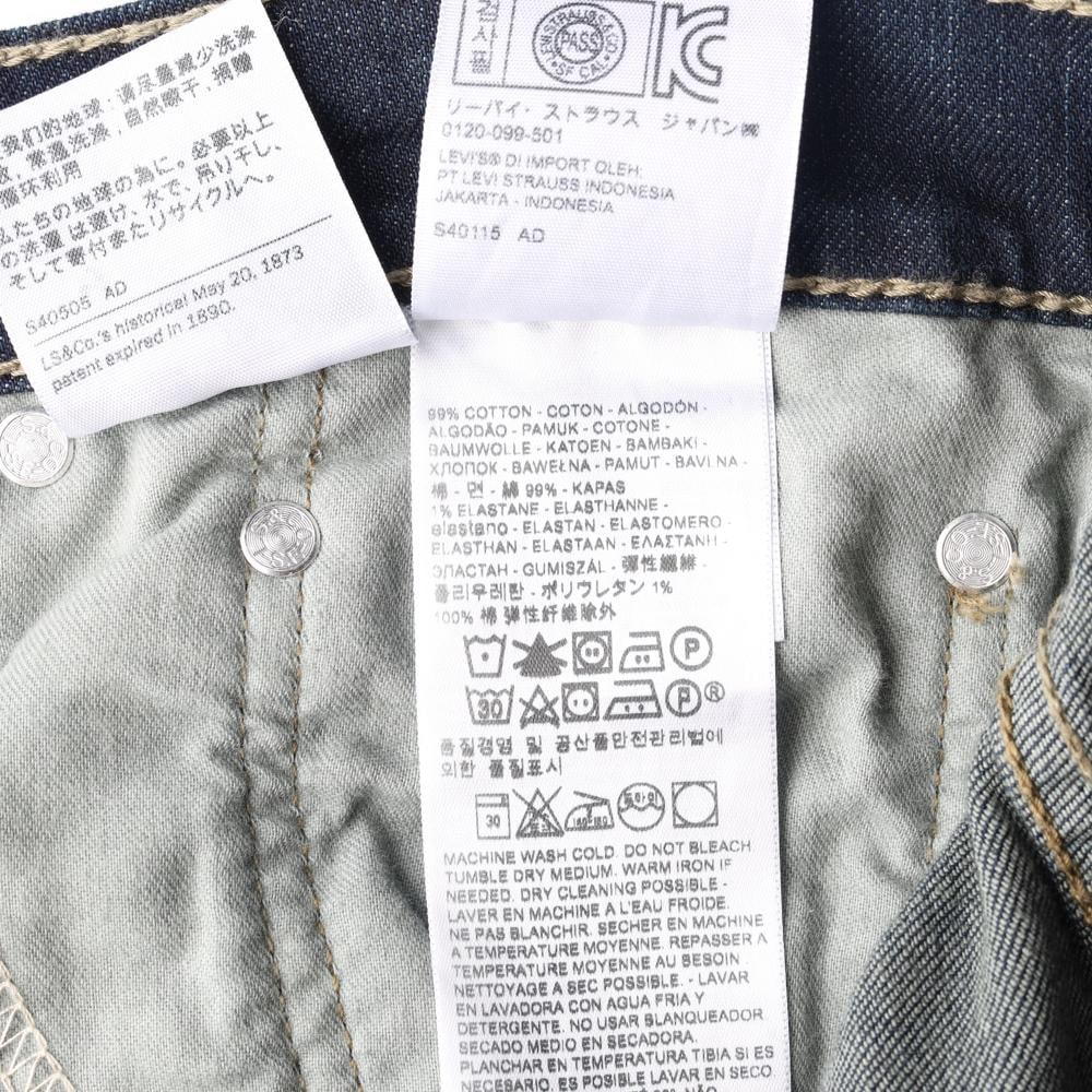 리바이스 511 W32 진청 워싱 청바지 이미지 6