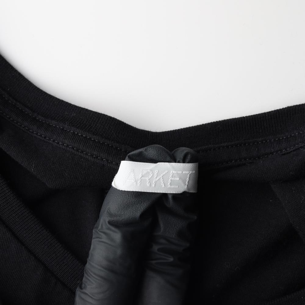 아르켓 블랙 크롭 반팔 티셔츠 이미지 5