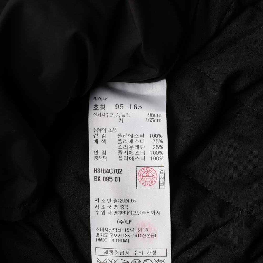 헤지스 블랙 숏 워크 패디드 집업재킷 이미지 7