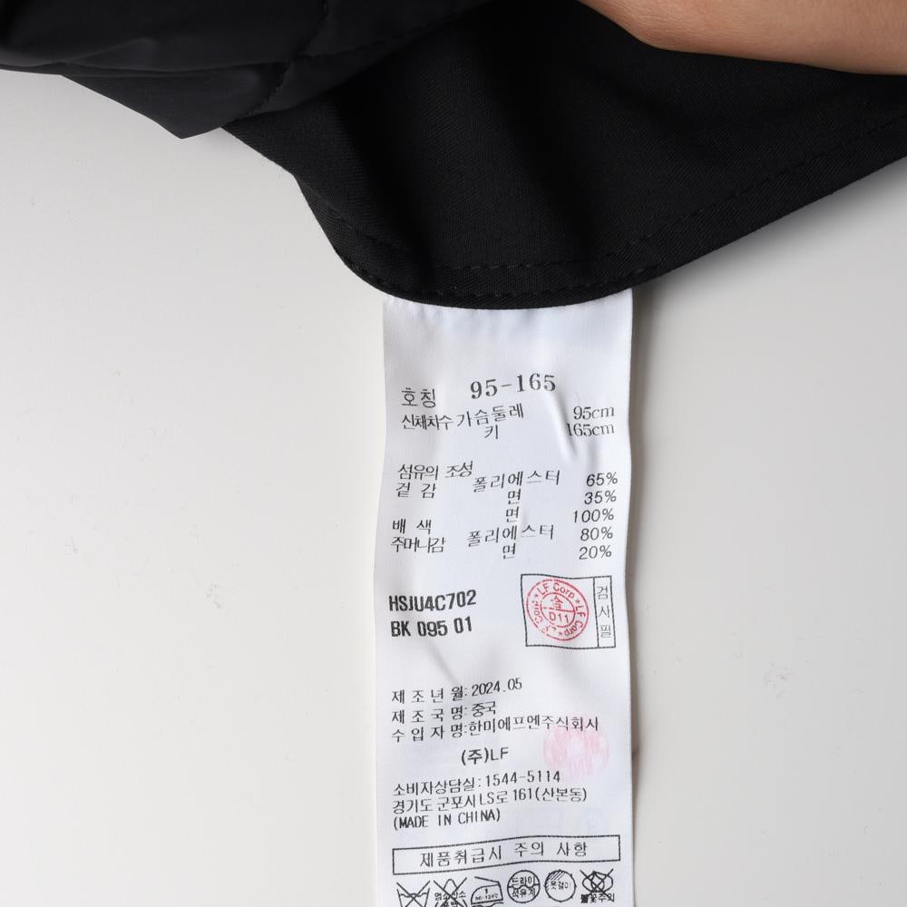 헤지스 블랙 퀼팅 안감 워크 숏 집업재킷 이미지 7