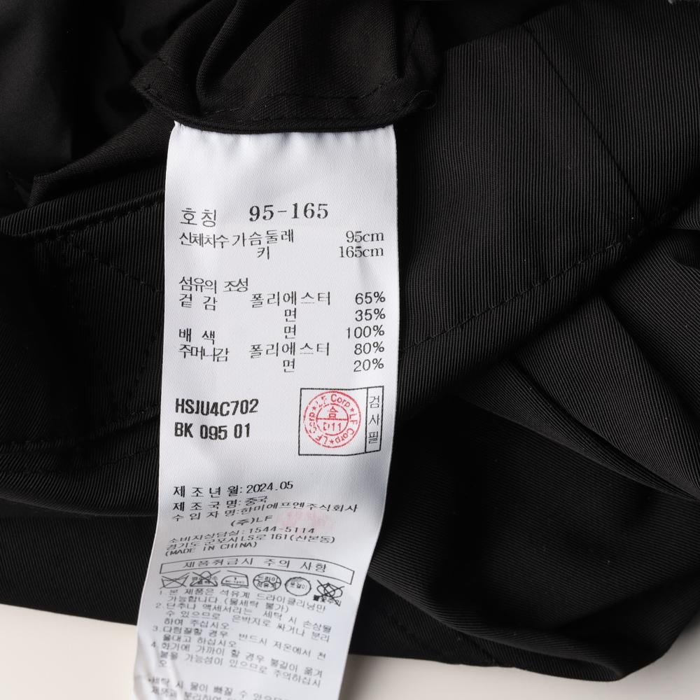 헤지스 블랙 퀼팅 안감 워크 숏 집업재킷 상세 이미지 7