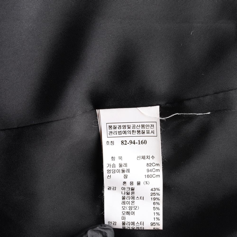 타임 네이비 트위드 라펠 카다 집업 하프 재킷 상세 이미지 7