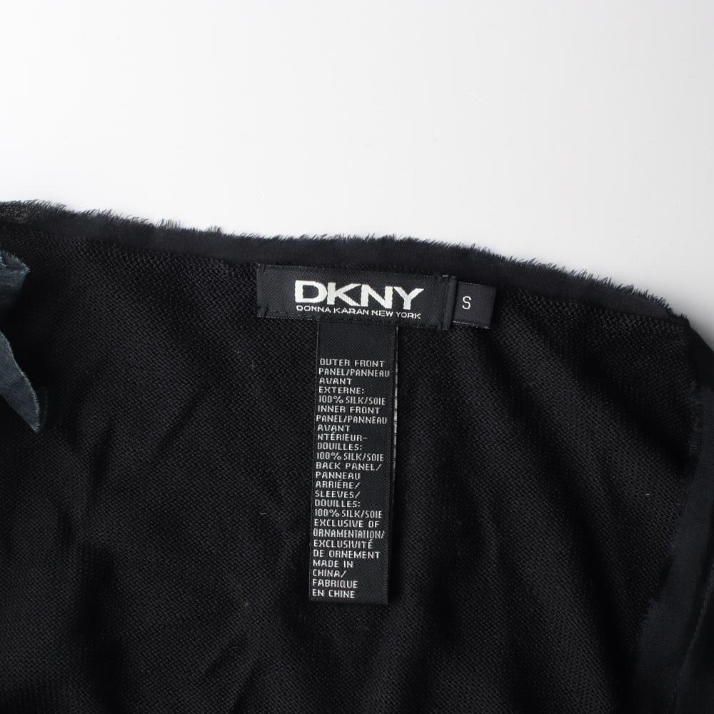DKNY디케이엔와이 실크 코사쥬 긴팔 니트 가디건 이미지 5
