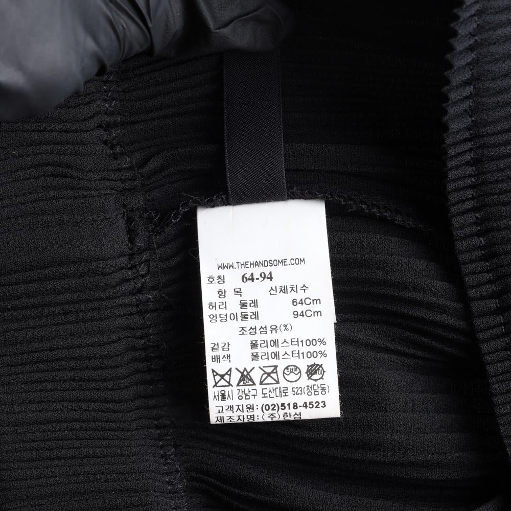 시스템 블랙 레이어드 롱 잔 플리츠스커트 상세 이미지 6
