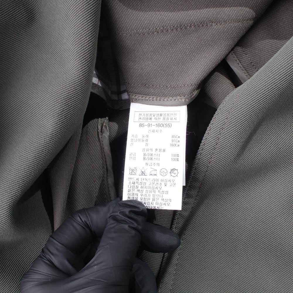 리스트 카키그레이 롱 트렌치코트 상세 이미지 7