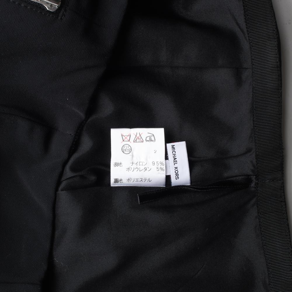 마이클 코어스 블랙 집업 포켓 미디 스커트 이미지 6