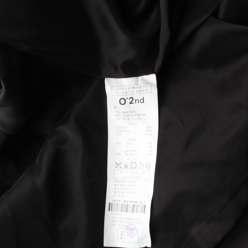 오즈세컨 블랙 빅카라 플레어 셔츠원피스 상세 이미지 6