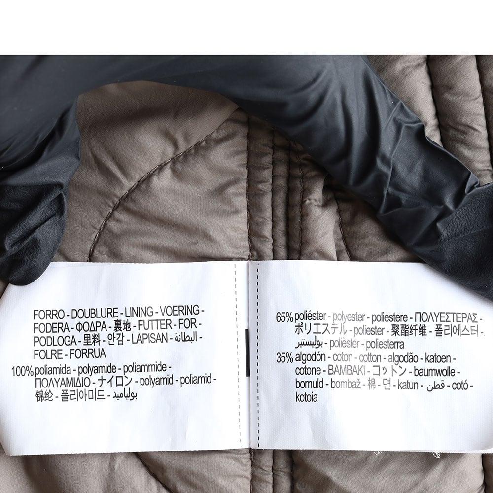 자라 브라운 배색 오버핏 하이넥 퀼팅 경량 패딩 재킷 상세 이미지 8