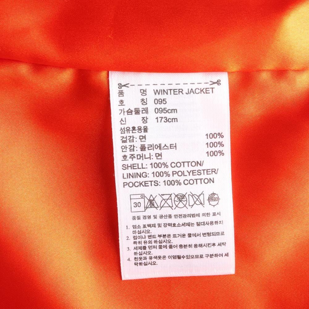 아디다스 브라운 오렌지 체크 패딩조끼 상세 이미지 7