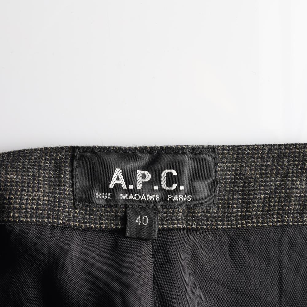 A.P.C.아페쎄 울100% 체크 쇼츠 슬랙스 반바지 이미지 5