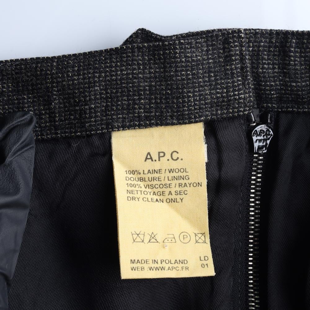 A.P.C.아페쎄 울100% 체크 쇼츠 슬랙스 반바지 상세 이미지 6