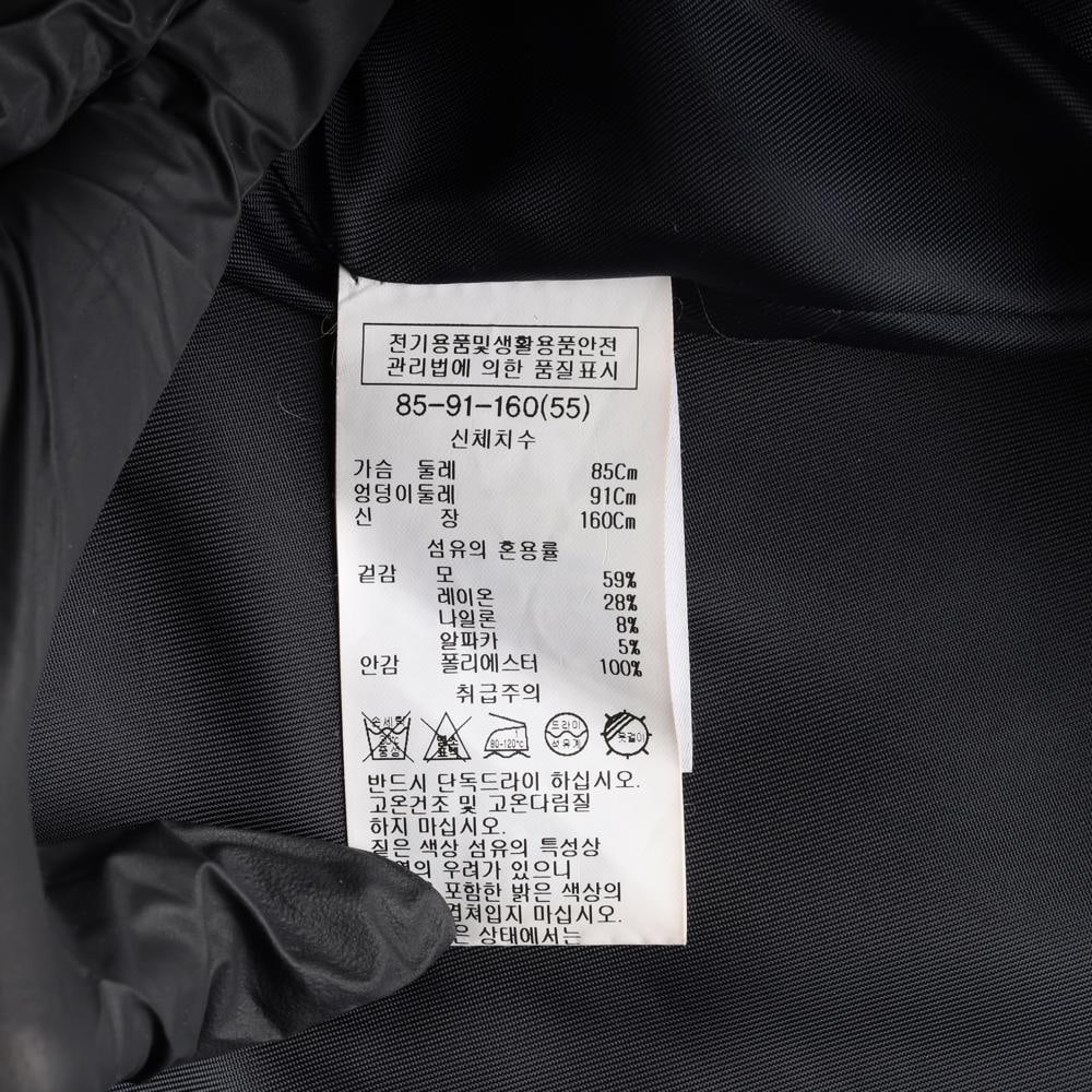 리스트 울 알파카 네이비 싱글 코트 이미지 8