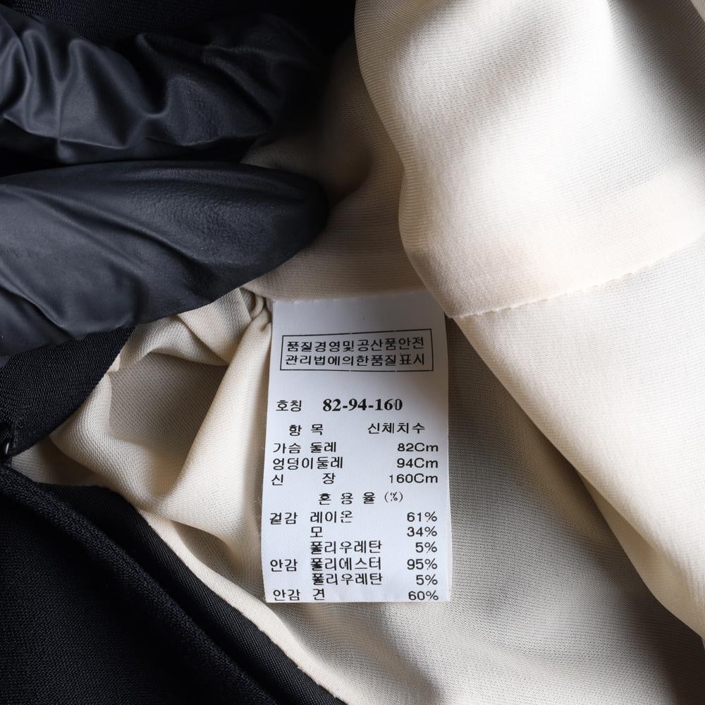 타임 울블랜드 배색 머플러 카라 재킷 이미지 7