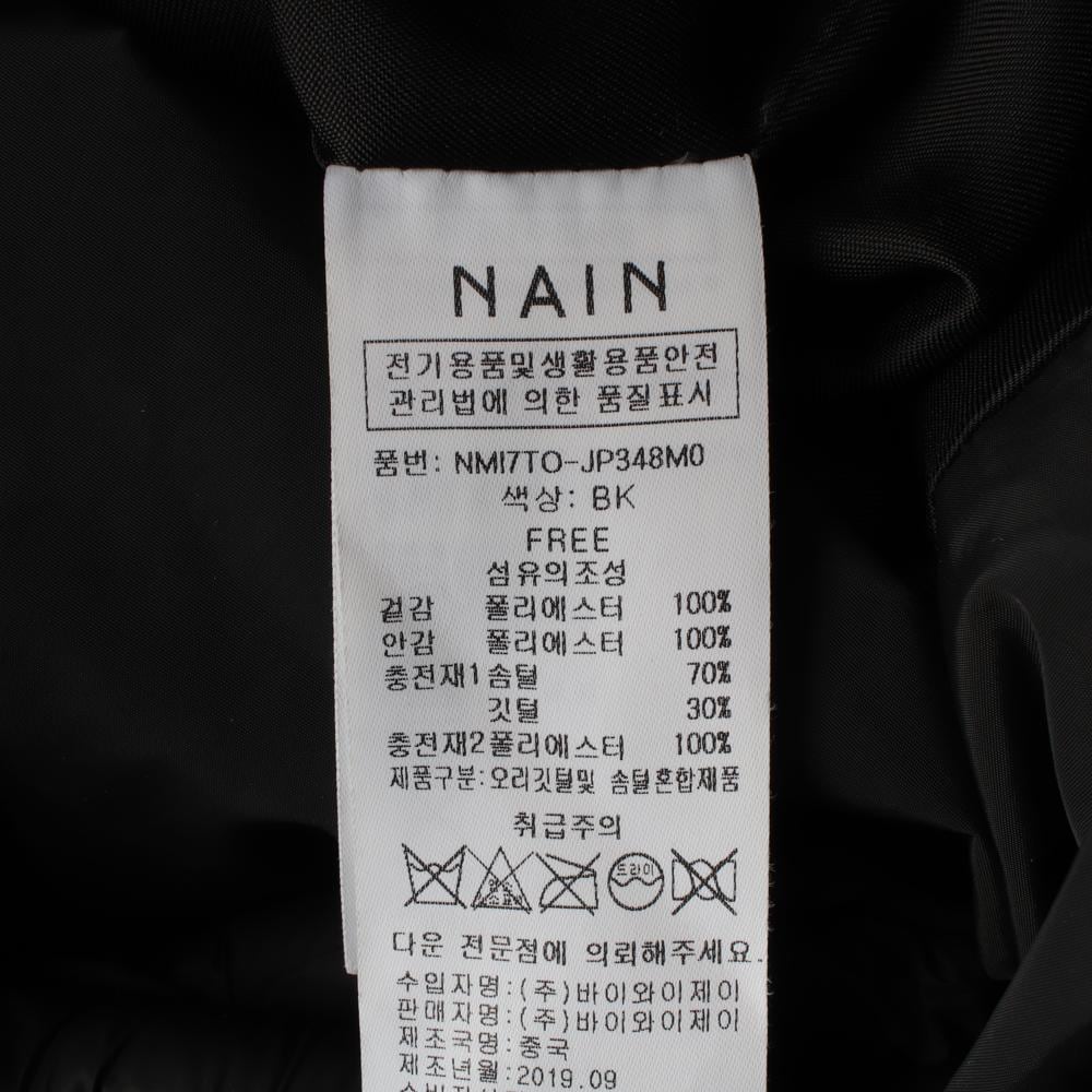 나인 덕다운 하이넥 심플 블랙 패딩 프리미엄 다운 재킷 상세 이미지 7