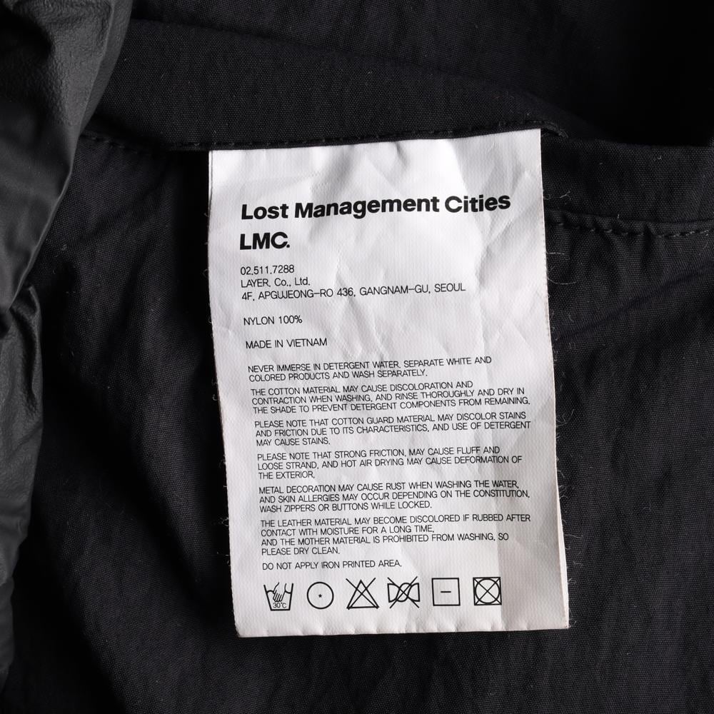 LMC엘엠씨 블랙 핀턱 스트링 조거 파라슈트 와이드팬츠 상세 이미지 7