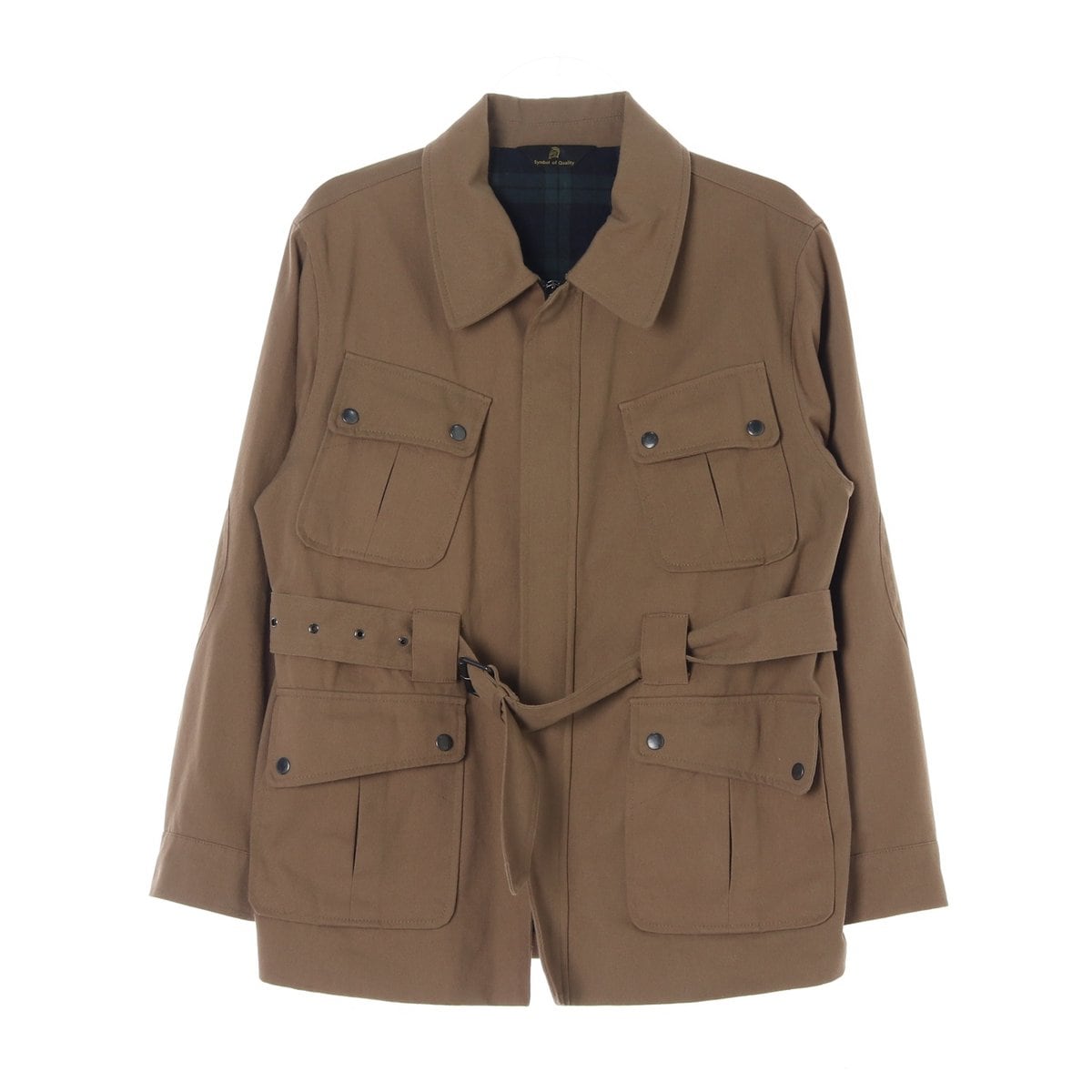 론트 브라운 베이지 포켓 필드 재킷 상세 이미지 1