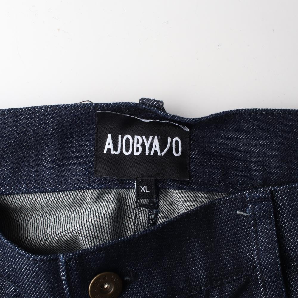 아조바이아조 믹스 배색 데님 진 청바지 진청 네이비 상세 이미지 6