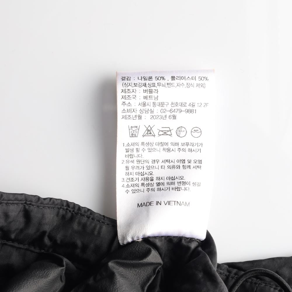 버뮬라 블랙 바람막이 숏 후드 집업 점퍼 상세 이미지 7