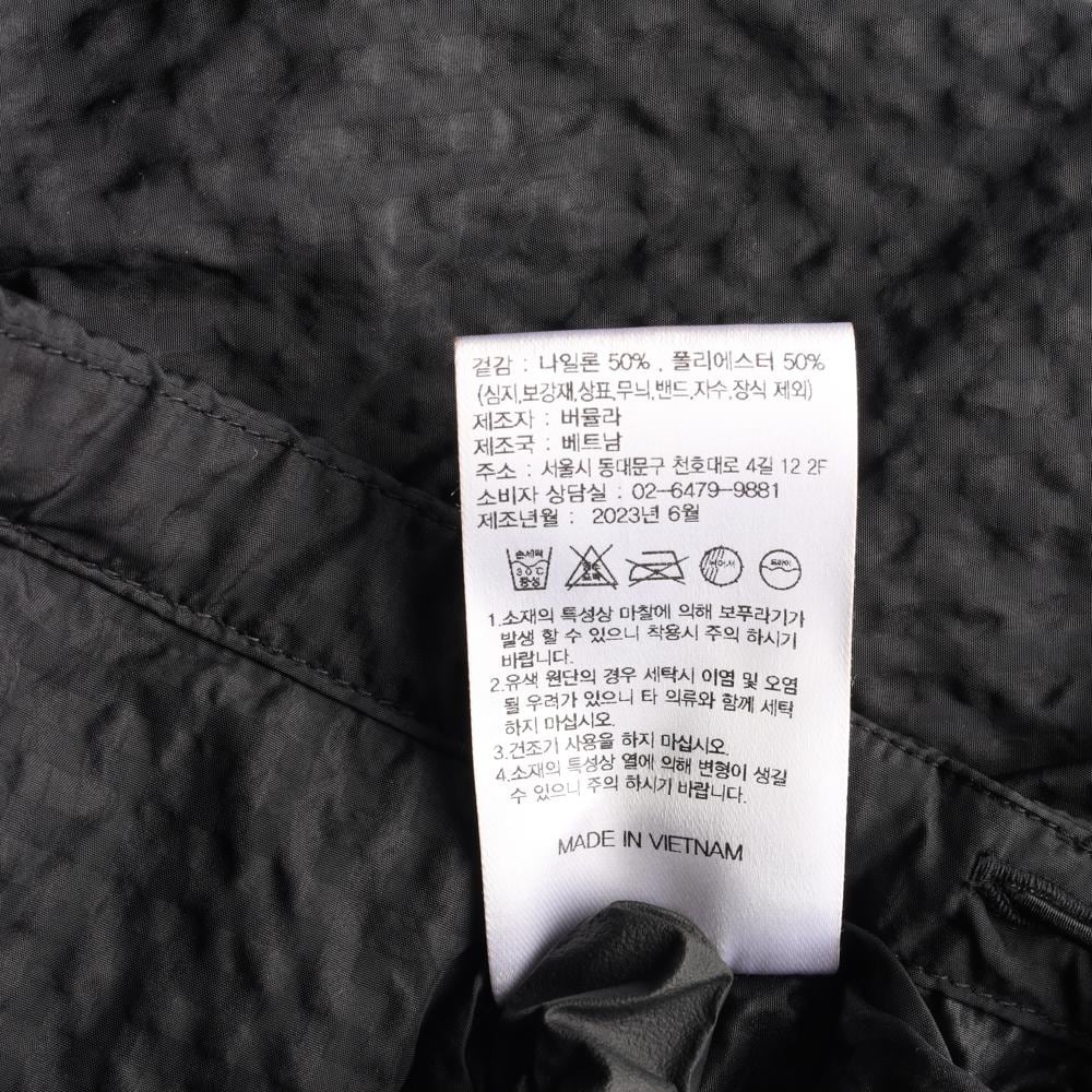 버뮬라 블랙 와플 바람막이 후드 집업 점퍼 상세 이미지 7