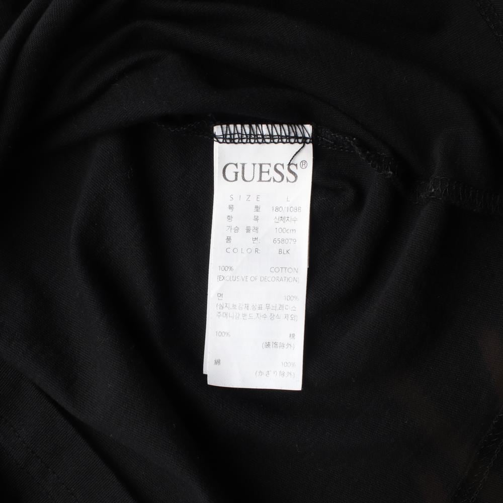 게스 블랙 로고 크루넥 반팔 티셔츠 상세 이미지 6