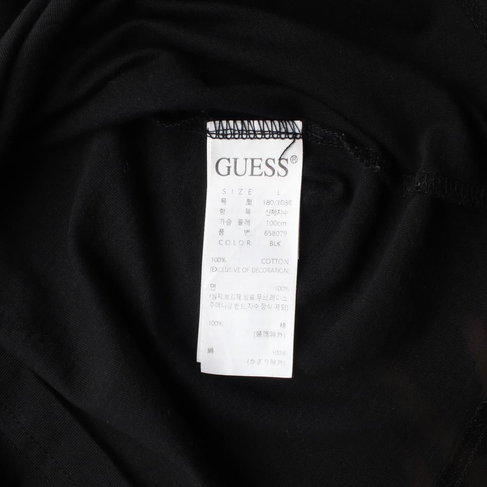 게스 블랙 로고 크루넥 반팔 티셔츠 이미지 6