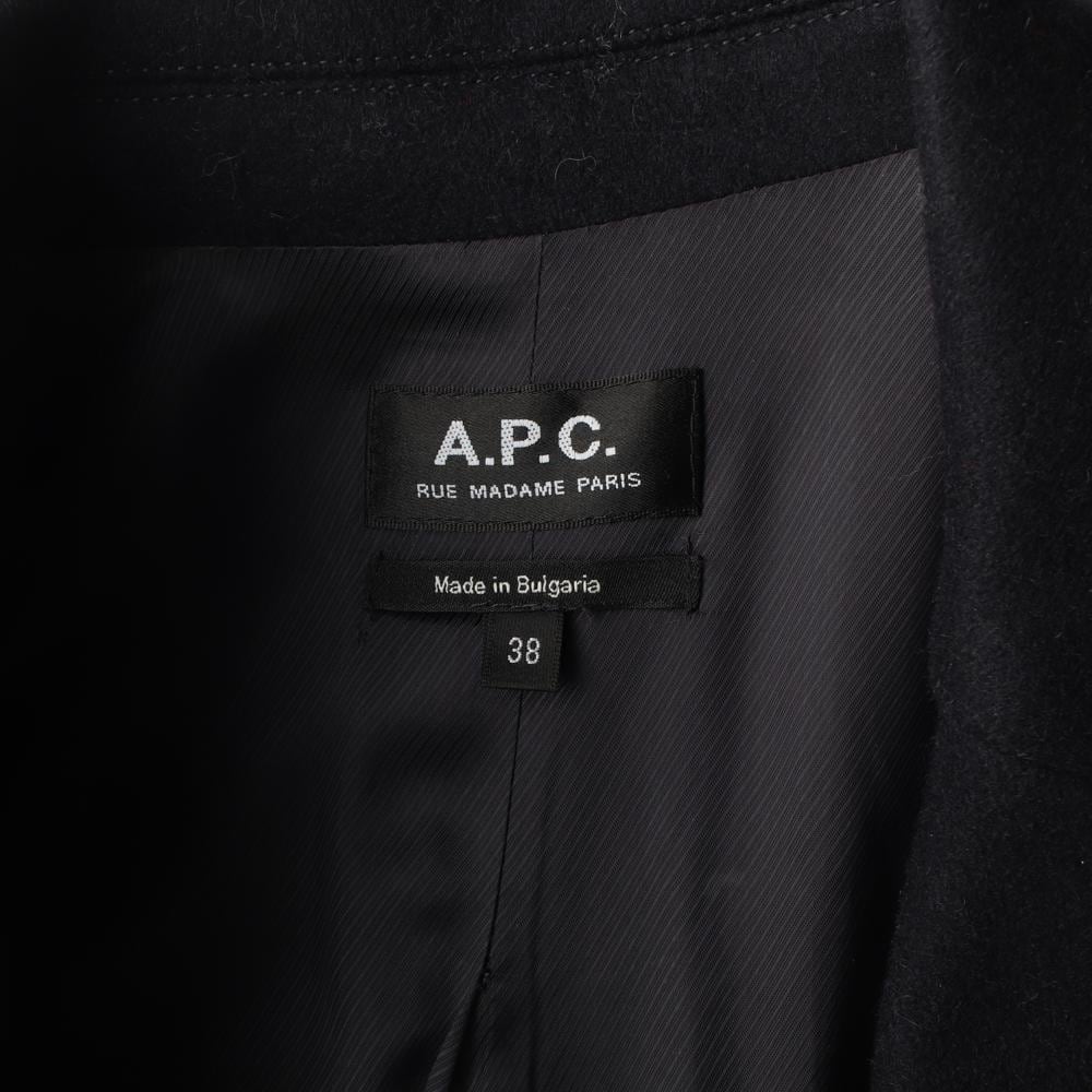 APC아페쎄 블랙 울70% 싱글브레스티드코트 상세 이미지 7