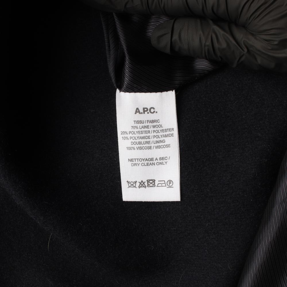 APC아페쎄 블랙 울70% 싱글브레스티드코트 이미지 8