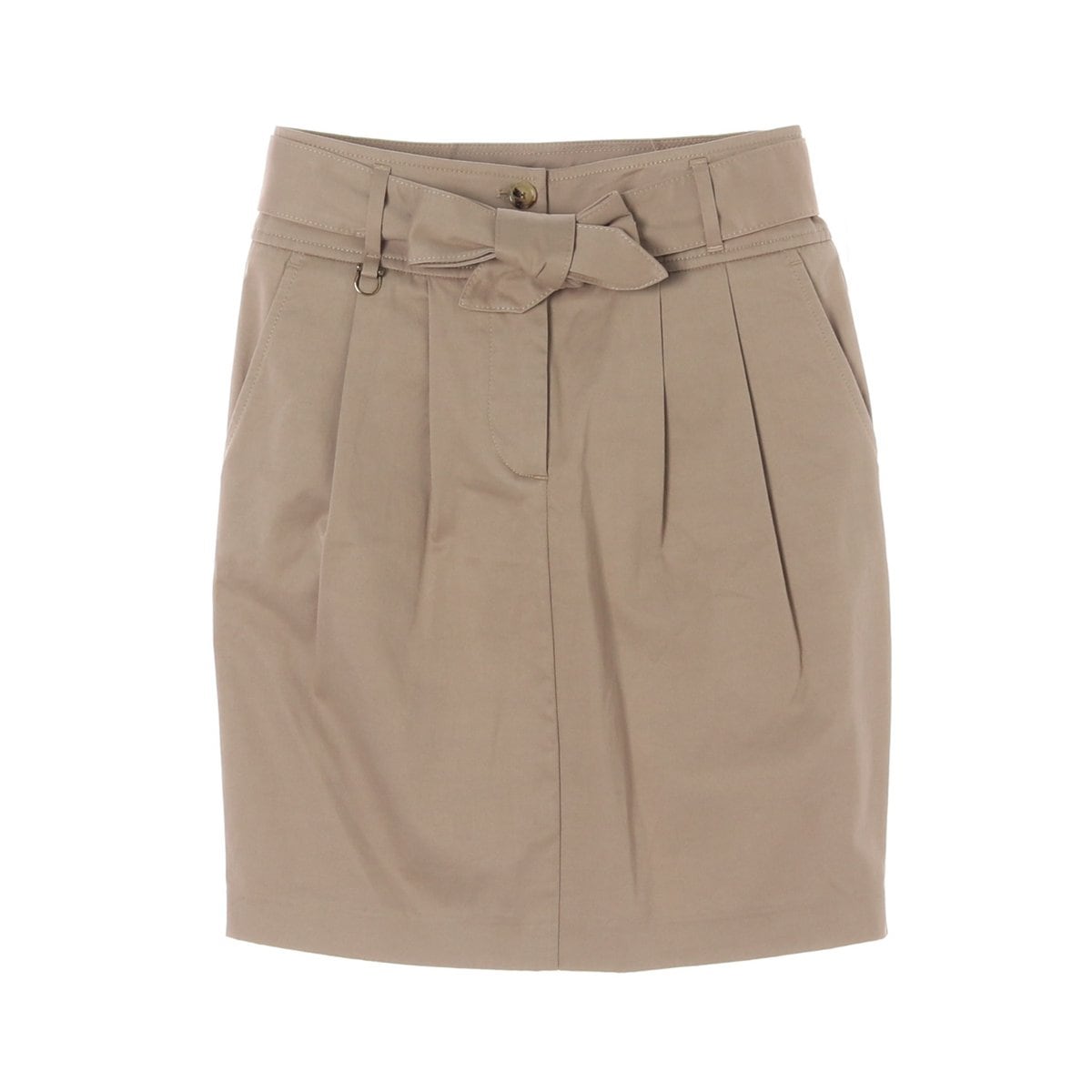 버버리 로고 핀턴 리본 타이 벨트 베이지 스커트 상세 이미지 1